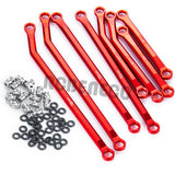 8PCS CNC Aluminum High Clearance 4 Links Set for 1/24 RC Crawler Car Axial SCX24 Jeep Gladiator AXI00005
