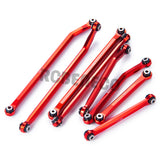 8PCS CNC Aluminum High Clearance 4 Links Set for 1/24 RC Crawler Car Axial SCX24 Jeep Gladiator AXI00005