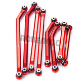 8PCS CNC Aluminum High Clearance 4 Links Set for 1/24 RC Crawler Car Axial SCX24 Jeep Gladiator AXI00005