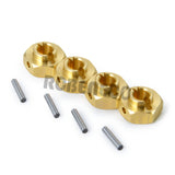 4PCS 12mm Wheel Hex Adapter Brass Counterweight for 1/10 RC Crawler Axial SCX10 III AXI03007 AXI03004 Capra