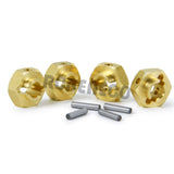 4PCS 12mm Wheel Hex Adapter Brass Counterweight for 1/10 RC Crawler Axial SCX10 III AXI03007 AXI03004 Capra