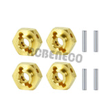 4PCS 12mm Wheel Hex Adapter Brass Counterweight for 1/10 RC Crawler Axial SCX10 III AXI03007 AXI03004 Capra