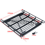 RC Roof Rack Metal Luggage Carrier with LED Light for 1/10 RC Crawler Car Axial SCX10 III AXI03006 AXI03007 Jeep Gladiator Upgrades