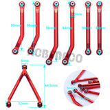 7pcs High Clearance Chassis Links Pull Rod for Axial SCX24 1/24 RC Crawler Car