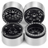 RCBENECO 4pcs 1.9 Beadlock Wheel Deep Dish Negative Offset 10.4mm Wheel Rim for 1/10 RC Crawler Car Axial SCX10 90046 AXI03007 TRX4 VS4-10 Gen8 MST CFX