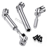 2pcs Steel Center Drive Shafts 40mm+53mm D-Shaped Driveshafts for Axial Scx24 AXI00001 1/24 RC Crawler Car