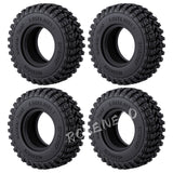 1/18 RC Crawler Tires 1.55 Inch Tire Skin No.3 Tread Pattern 4PCS/Set Replacement Rubber Tyres