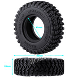 1/18 RC Crawler Tires 1.55 Inch Tire Skin No.3 Tread Pattern 4PCS/Set Replacement Rubber Tyres