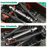 2pcs Steel Center Drive Shafts 40mm+53mm D-Shaped Driveshafts for Axial Scx24 AXI00001 1/24 RC Crawler Car