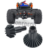 24T/12T Steel Alloy Helical Differential Front Rear Axles Gear Kit for 1/18 RC Crawler Car Traxxas TRX4M Bronco Defender Upgrade Parts