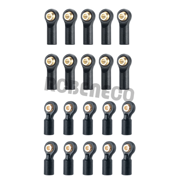 10PCS Plastic M2 Rod End Ball Head Holder Tie Rod Ends Wear Resisting Ball Joints for RC Boat Car Aircraft Trucks Buggys