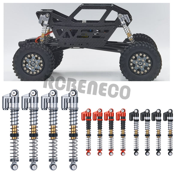 53mm Shocks Aluminum Threaded Tele Absorber Damper Upgrades Parts Accessories for Axial SCX24 Gladiator Deadbolt Bronco Wrangler C10