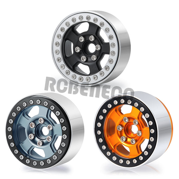 4pcs 1.9inch Beadlock Wheel Rim Hub for Axial SCX10 CC01 F350 D90 90034 TRX4 TRX6 1/10 RC Crawler Car Upgrade Parts