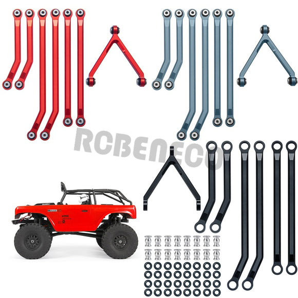 CNC Aluminum High Clearance Chassis Linkage Set for Axial SCX24 AXI90081