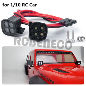 LED Roof Lights Spotlight for Axial SCX10 II 90046 Traxxas TRX4 TRX6