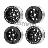 4PCS 1.9" Alloy Beadlock RC Rims 27mm Width Wheel Hub for TRX-4 SCX10 90046 AXI03007 D90 Redcat Gen8 1/10 RC Crawler Car