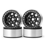 4PCS 1.9" Alloy Beadlock RC Rims 27mm Width Wheel Hub for TRX-4 SCX10 90046 AXI03007 D90 Redcat Gen8 1/10 RC Crawler Car