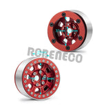 4PCS 1.9" Alloy Beadlock RC Rims 27mm Width Wheel Hub for TRX-4 SCX10 90046 AXI03007 D90 Redcat Gen8 1/10 RC Crawler Car