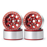 4PCS 1.9" Alloy Beadlock RC Rims 27mm Width Wheel Hub for TRX-4 SCX10 90046 AXI03007 D90 Redcat Gen8 1/10 RC Crawler Car