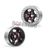 4pcs 1.9inch Beadlock Wheel Rim Hub for Axial SCX10 CC01 F350 D90 90034 TRX4 TRX6 1/10 RC Crawler Car Upgrade Parts