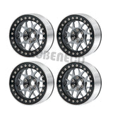 4pcs 1.9" Alloy Metal Beadlock Wheel Rims For SCX10 TRX4 D90 CC01 TF2