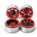 1/2/4pcs 1.9'' Alloy Metal Beadlock Wheel Rims for AXIAL SCX10 D90 TRX4 1/10 RC Crawler