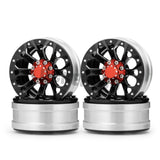 1/2/4pcs 1.9'' Alloy Metal Beadlock Wheel Rims for AXIAL SCX10 D90 TRX4 1/10 RC Crawler