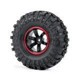 4pcs 1.9 Inch Rubber Tires & Plastic Wheel Rim Set for Axial SCX10 D90 1:10 RC Rock Crawler