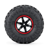 4pcs 1.9 Inch Rubber Tires & Plastic Wheel Rim Set for Axial SCX10 D90 1:10 RC Rock Crawler