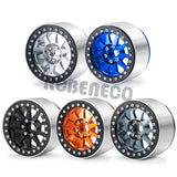 4Pcs Alloy 2.2" Beadlock Wheel Rims 12mm Hex for 1:10 RC Rock Crawler Axial SCX10 RR10 Wraith 90048 90018 TRX4