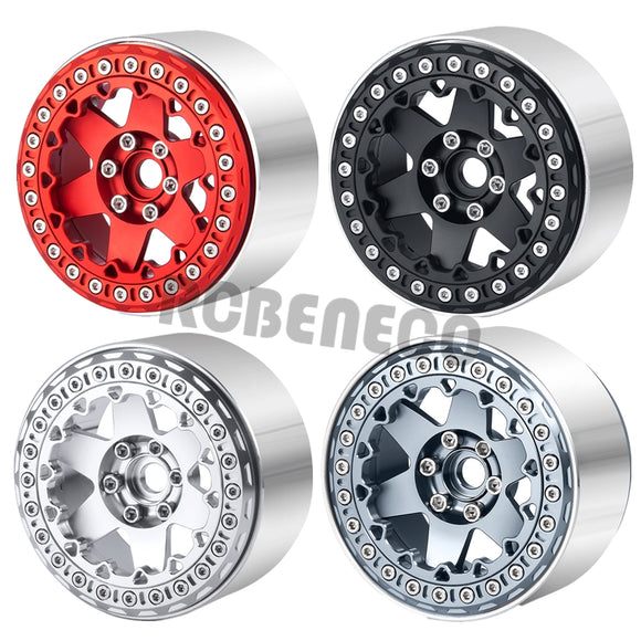 2.2 inch RC Beadlock Wheels Rims Aluminum Metal Hub for 1/10 RC Crawler Car Axial Wraith 90018/90048 RR10 TRX4