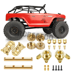 Brass 7mm Wheel Hex Hub Extension, Steering Knuckle, Wheel Weights Hex Adapter, Diff Cover Front Rear, Girder Mount for Axial Scx24