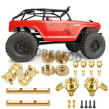 Brass 7mm Wheel Hex Hub Extension, Steering Knuckle, Wheel Weights Hex Adapter, Diff Cover Front Rear, Girder Mount for Axial Scx24