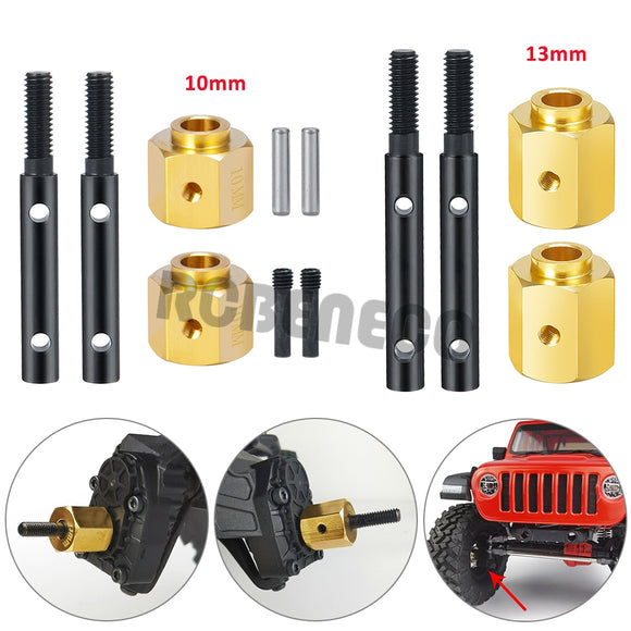 Portal Stub Axle Drive Gear Shaft and Wheel Hex Adapter for Axial SCX10 III AXI03007