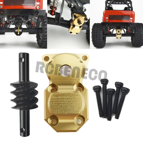 Brass Diff Cover and Axle Gear 6X6 Middle Axle Modification Kit for Axial SCX24 All Series 1/24 RC Crawler Car Parts