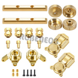 Brass 7mm Wheel Hex Hub Extension, Steering Knuckle, Wheel Weights Hex Adapter, Diff Cover Front Rear, Girder Mount for Axial Scx24