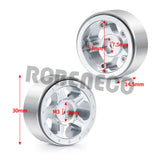 4PCS 1.0" CNC Metal Beadlock Wheel Rims for Axial SCX24