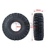 4PCS 2.2" Rubber Wheel Tires for TRX-4 Axial Wraith SCX10 90047 D90 D110 TF2