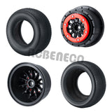 4pcs Rubber Wheel Tires with Plastic Beadlock Rims for 1:10 RC Short-Course Truck Traxxas Slash 4x4 VKAR 10SC HPI