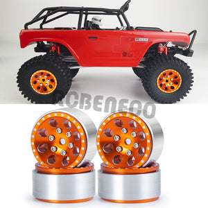 1.0inch Metal Beadlock Wheels Rims for Axial SCX24 1/24 RC Crawler Car