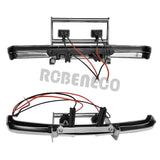 Stainless Steel Front Bumper with LED Light Anti Collision Bumper for TRX4 Ford