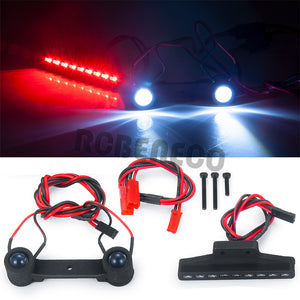 RC LED Lights Kit Front & Rear Taillight Spotlight Lamp Bar for 1/16 TRAXXAS Mini E-RVEO #71076-3 Bigfoot Car Buggy Part