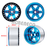 4PCS 2.2 Beadlock Wheels Rim for SCX10 D90 Wraith 90048 90018 RR10 TRX4 RedCat MST RC 1/10 Crawler Car