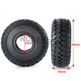 4pcs 2.2inch Rubber Tyre Wheel Tires with Foam Insert for Axial SCX10 90046 AXI03007 Wraith 90048 TRX4 1/10 RC Rock Crawler Car