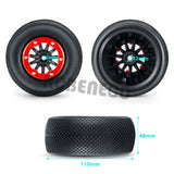 4pcs Rubber Wheel Tires with Plastic Beadlock Rims for 1:10 RC Short-Course Truck Traxxas Slash 4x4 VKAR 10SC HPI