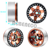 4pcs RC Wheel Rim 1.9inch Beadlock Metal Wheel Hub for 1/10 RC Crawler Axial SCX10 90046 AXI03007 TRX4 D90 RedCat MST