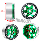 4pcs RC Wheel Rim 1.9inch Beadlock Metal Wheel Hub for 1/10 RC Crawler Axial SCX10 90046 AXI03007 TRX4 D90 RedCat MST