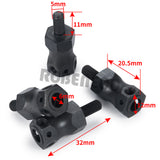 Metal Wheel Hex Adapter Extenders +15mm for 1/10 Losi Hammer Rey, BAJAREY Ford Raptor, Lasernut U4 RC Buggy Truck Parts