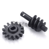 Steel Overdrive Gears, Differential Diff Worm Gear Set 12T 13T 14T 16T for SCX24 C10 JLU Gladiator Bronco Deadbolt Axial 1/24 RC Crawler Car