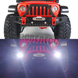 Metal Front Bumper with Tow Hook and LED Lights for 1:10 Axial SCX10 II 90046 & SCX10 III Wrangler Jeep Gladiator